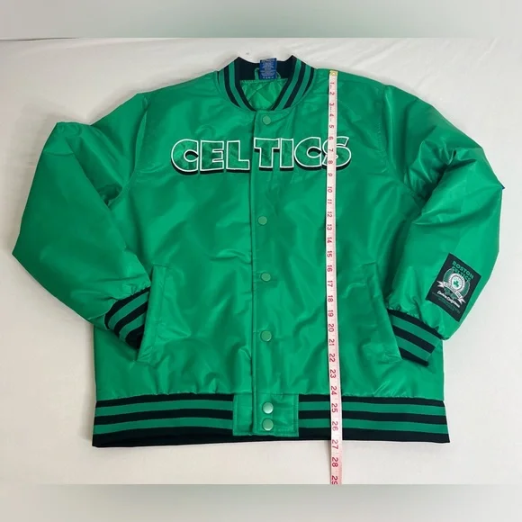 Authentic Ultra GAME NBA Boston Celtics-Embroidered Satin Varsity Jacket Size M - Picture 4 of 10
